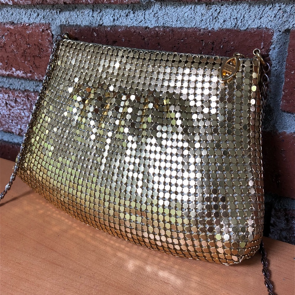 Bags by Marlo Gold Metal Mesh Evening Purse